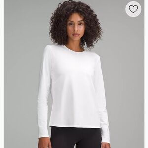 Lululemon athletica organic cotton crewneck long sleeve shirt white size Small